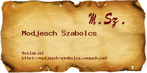 Modjesch Szabolcs névjegykártya